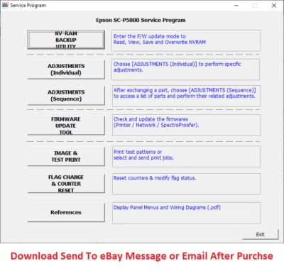 Epson Adjustment Service program SureColor P5000 Unlimited use - Image 1 of 4