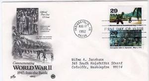 USPS FDC #2697i/d 1992 29¢ Marines Land on Guadalcanal Corregidor Falls ST2515 - Picture 1 of 2