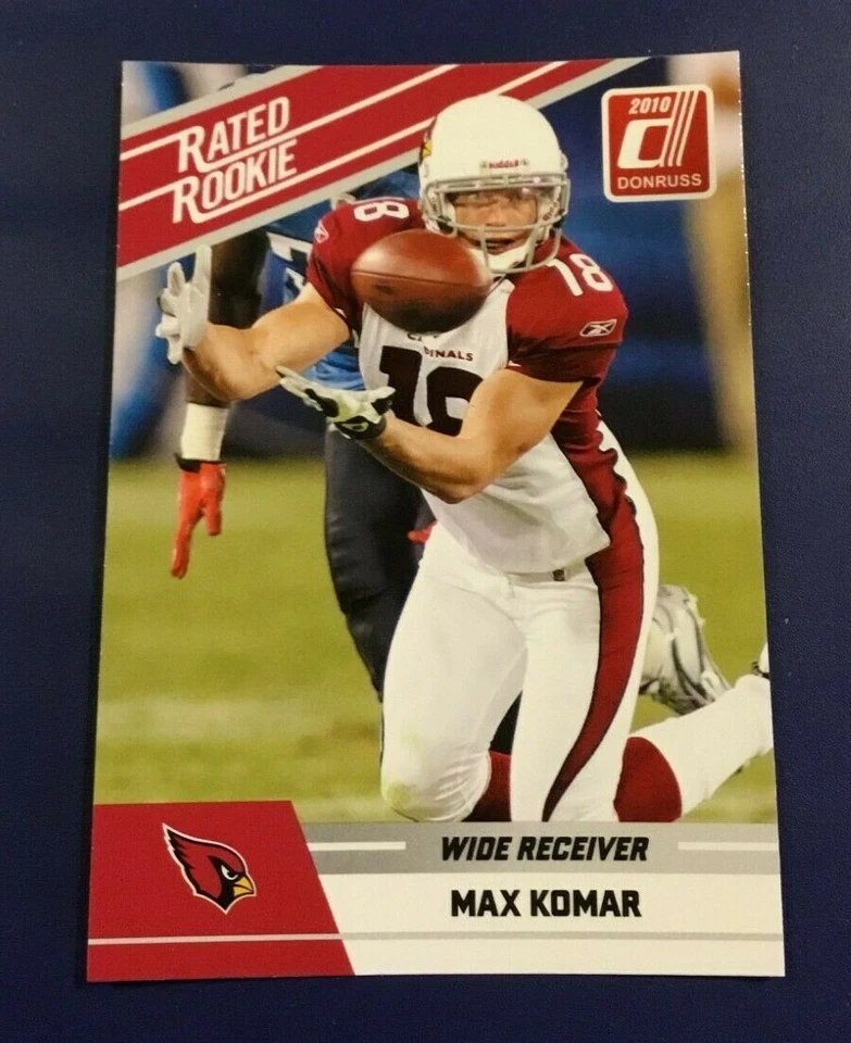 2010 Donruss # 70 MAX KOMAR RATED ROOKIE RC Arizona Cardinals IDAHO  - Image 1 of 1