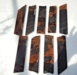 9 170 x 45 mm NATURAL MULTI AZUL OBSIDIANA PREFORMAS LOSA CUCHILLO PARA CORTAR PUNTA DE FLECHA - Imagen 1 de 10