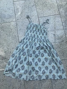 Mädchen Sommerkleid Trägerkleid Blumen Hellblau Größe 138-143 Guter Zustand - Bild 1 von 4