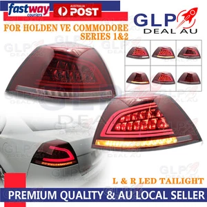 LED Red Clear Sequential Tail Lights Pair Holden Commodore VE Series 1 & 2 - Picture 1 of 8