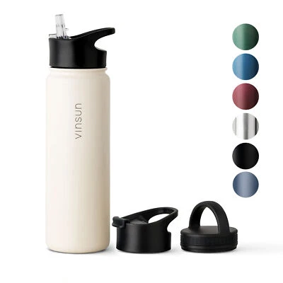 Trinkflasche Edelstahl 750ml Thermo Flasche Sport Isolierflasche dicht Vinsun - Bild 1 von 4