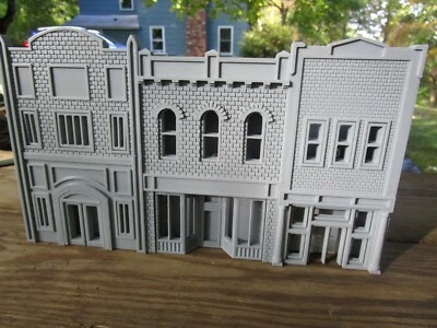 (1) " HO " SCALE    ART DECO DOWNTOWN BACKGROUND FLAT    1/87  1:87   3D PRINTED - Image 1 of 4