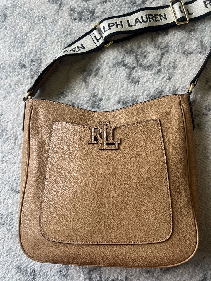 RALPH LAUREN Cameryn Pebbled Leather Small Crossbody - Image 1 of 4