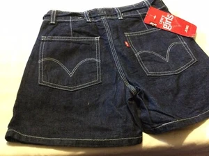 Nuevo Niñas LEVI Jeans Denim Oscuro Vaqueros Pantalones Cortos 12 Nuevo Con Etiquetas Cinturón A Juego  - Imagen 1 de 3
