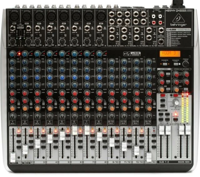Behringer XENYX QX2222USB Mixer With USB and Effects