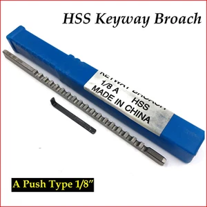 1/8 Inch Keyway Broach Cutter A Push Type HSS High Speed Steel Cutting Tool - Picture 1 of 7