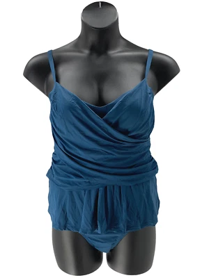 Tankini Jantzen Peplum con fondo Comfort Core azul marroquí Foto 1 de 3