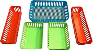 Juego de 10 cestas de almacenamiento organizadoras de tamaño surtido livianas para cocina - Imagen 1 de 35