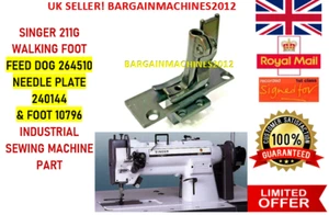 PIEZA DE MÁQUINA DE COSER INDUSTRIAL SINGER 211G PIE PARA CAMINAR N/PLACA ALIMENTACIÓN PERRO&P/PIE - Imagen 1 de 12