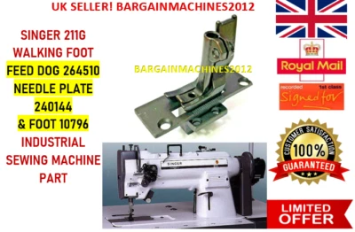 SINGER 211G WALKING FOOT N/PLATE FEED DOG&P/FOOT INDUSTRIAL SEWING MACHINE PART - Image 1 of 4