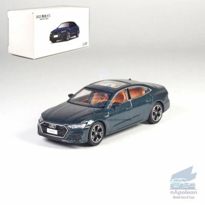 1:64 Audi A7L 2022 Modelo Coche Aleación Diecast Vehículo Colección Niños Regalo Verde Foto 1 de 4
