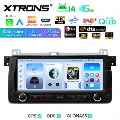 8,8" QLED Android 14 Autoradio 256GB LTE 4G GPS 4K UHD HiFi für BMW E46 M3 MG ZT - Bild 1 von 4