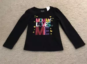 Wonder Kids Long Sleeve Black Shirt Mommy Loves ME Graphic 5T NWT - Picture 1 of 3