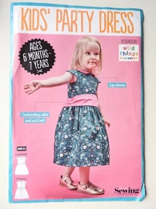 Simply Sewing pattern Kids Party Dress - Ages 6 months to 7 years SEALED NEW - Picture 1 of 2