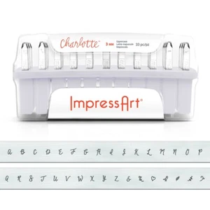 ImpressArt Charlotte Font Uppercase Letter Metal Stamp Set Hand Punches Jewelry - Picture 1 of 2