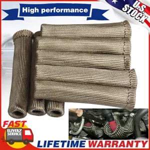 6'' TITANIUM 2500° SPARK PLUG WIRE BOOT HEAT SHIELD PROTECTOR SLEEVE For LS1/LS2 - Picture 1 of 12