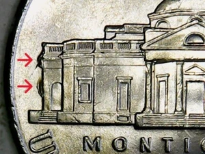 2021 P Jefferson Nickel Error Reverse 2 Beehives left side of Monticello N-5 - Picture 1 of 3
