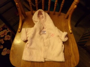 FOR doll or BEAR girls white bath robe fits build a bear - Picture 1 of 3