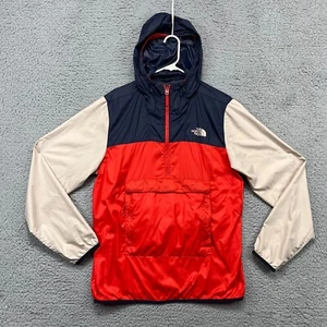 The North Face Fanorak Jacket Mens Medium Red Blue Colorblock WindWall - Picture 1 of 21