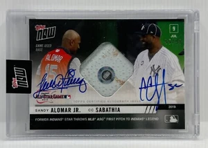 SANDY ALOMAR HR, CC SABATHIA All Star Game Signed Relic 2019 Topps Now 494 95/99 - Picture 1 of 3