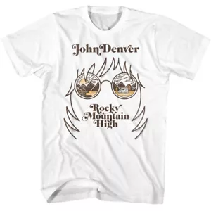 Camiseta para hombre John Denver Landscape Rocky Mountain High 1972 música folclórica merchandising - Imagen 1 de 5