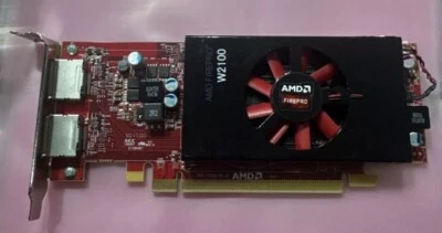 Dell AMD FirePro W2100 02P8XT 2GB GDDR3 PCIe 2x DisplayPort Video Graphics Card - Image 1 of 4