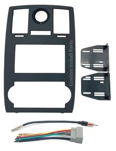 Car Radio Stereo Double Din Dash Kit Wire Harness Fits 2005 - 2007 Chrysler 300 - Picture 1 of 5