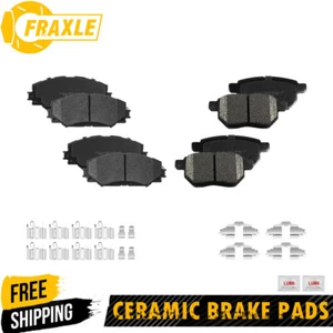 For 2008-2015 Scion XB Front and Rear Disc Ceramic Brake Pads w/ hardware Kits - Picture 1 of 6