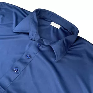 Collars & Co. Men's Performance S/S Dress Collar Polo Shirt Navy Blue • 2XL - Picture 1 of 6