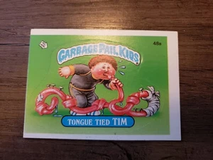 48a Tongue Tied Tim GPK 1985 Topps Garbage Pail Kids Series 2 OS2 Miscut Error - Picture 1 of 2