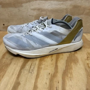 Adidas Adizero Takumi Sen 8 TME White Gold Running Shoes GW1380 Men's 11.5 - Picture 1 of 6