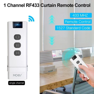 RF433 Transmitter Remote Control 1/9 Channel For Roller Blind Curtain Switch - Image 1 of 4