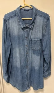 George Asda Women’s Denim Shirt Size 24 - Picture 1 of 7