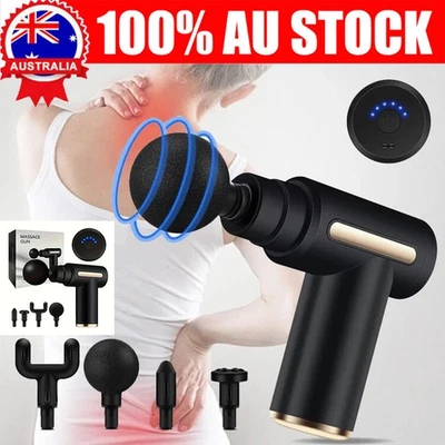 Deep Tissue Percussion Massage Gun 4-Heads Powerful Muscle Vibration Relaxing - image 1 of 4