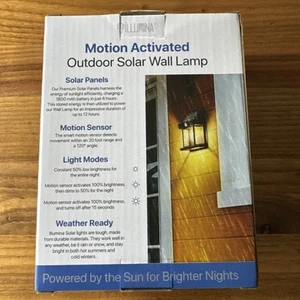 ILLLIMINA MOTION ACTIVATED OUTDOOR SOLAR WALL LAMP - Picture 1 of 4