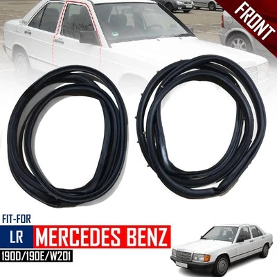 2 Weatherstrip Door Seal Rubber Front For 1984-1993 Mercedes Benz 190D 190E W201 - Image 1 of 4