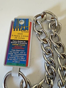 Choke Chain Dog Training Collar Heavy Duty Welded  Alloy Steel chromed 28" 4mm - Bild 1 von 3