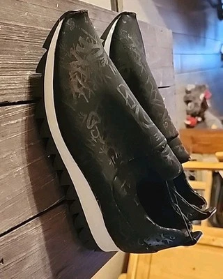 NUEVO DKNY Signature Zapatos Deportivos Sin Cordones Plataforma Para Mujer Negros EE. UU. 6.5 NUEVO SIN CAJA Foto 1 de 4