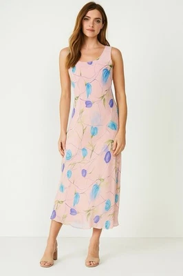 Mary McFadden Vintage Floral Maxi Dress Sleeveless SZ L - Image 1 of 4