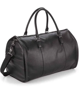 Mens travel bag holdall Weekender bag Full grain leather look NuHide® PU - NEW - Picture 1 of 2