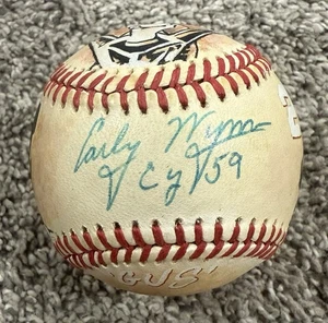 1/1 Early Wynn HOF 72 (died 1999) JSA Signed Baseball 1959 Cy Young Art - Picture 1 of 10