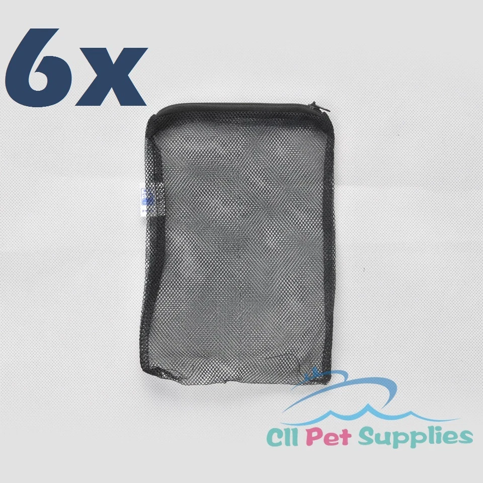 AQUANEAT 6 pcs Filter Media Mesh Bags 8" x 5.5" Zipper Reusable aquarium fish koi pond