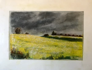 Franz Ehmke 1928-2018 GDR Painter° At Old Bernauer Heerweg Rapsblüte Lübars - Picture 1 of 4