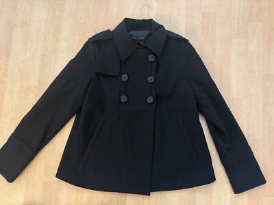 Abrigo Chaqueta de Carrera Larry Levine Elástico Completamente Forrado Doble Pecho, Talla 6 Foto 1 de 4