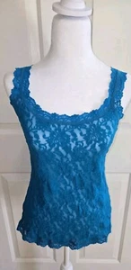 NWT Hanky Panky Signature lace Unlined Cami in Teal Pers Sz. Medium 1390L - Picture 1 of 8