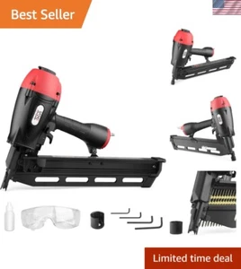 Precision Air-Powered 21 Degree Framing Nailer with Dry-Fire Lockout Feature - Picture 1 of 9