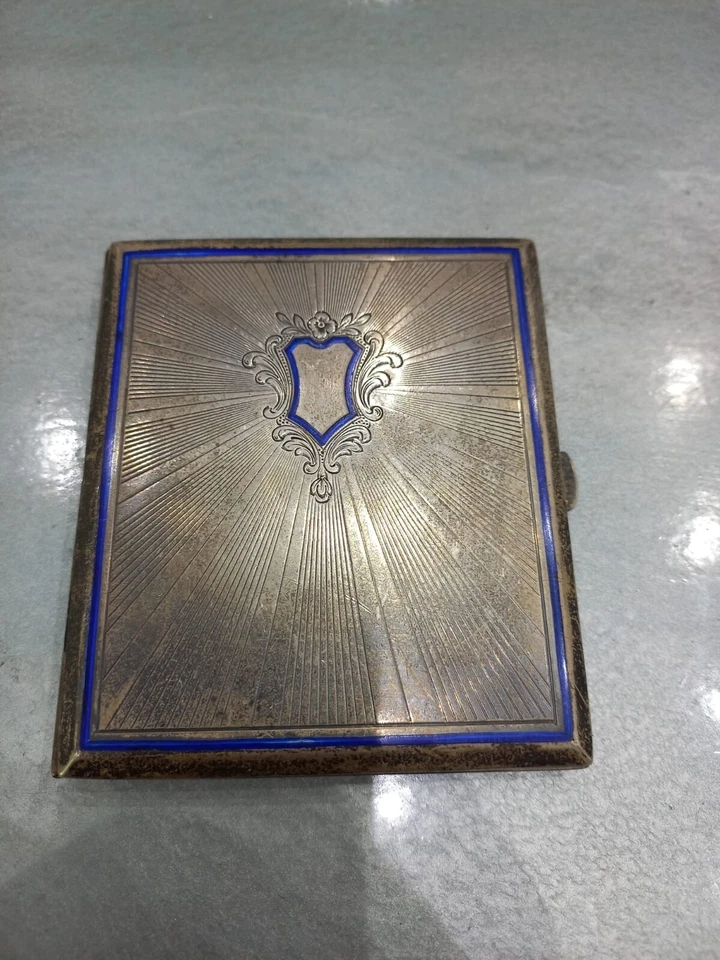 Старый серебряный чехол Cigerette 900 20 века - Изображение 1 из 4