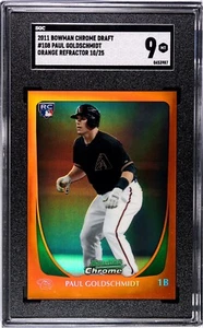 Paul Goldschmidt 2011 Bowman Chrome Orange Refractor SGC 9 - Picture 1 of 2
